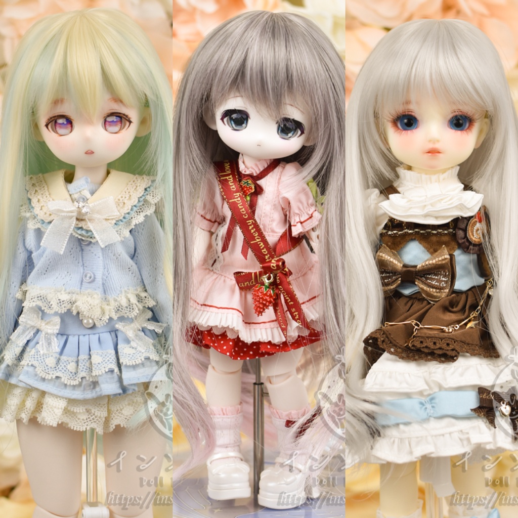 6-7インチ　シフォンカール　ドールウィッグ