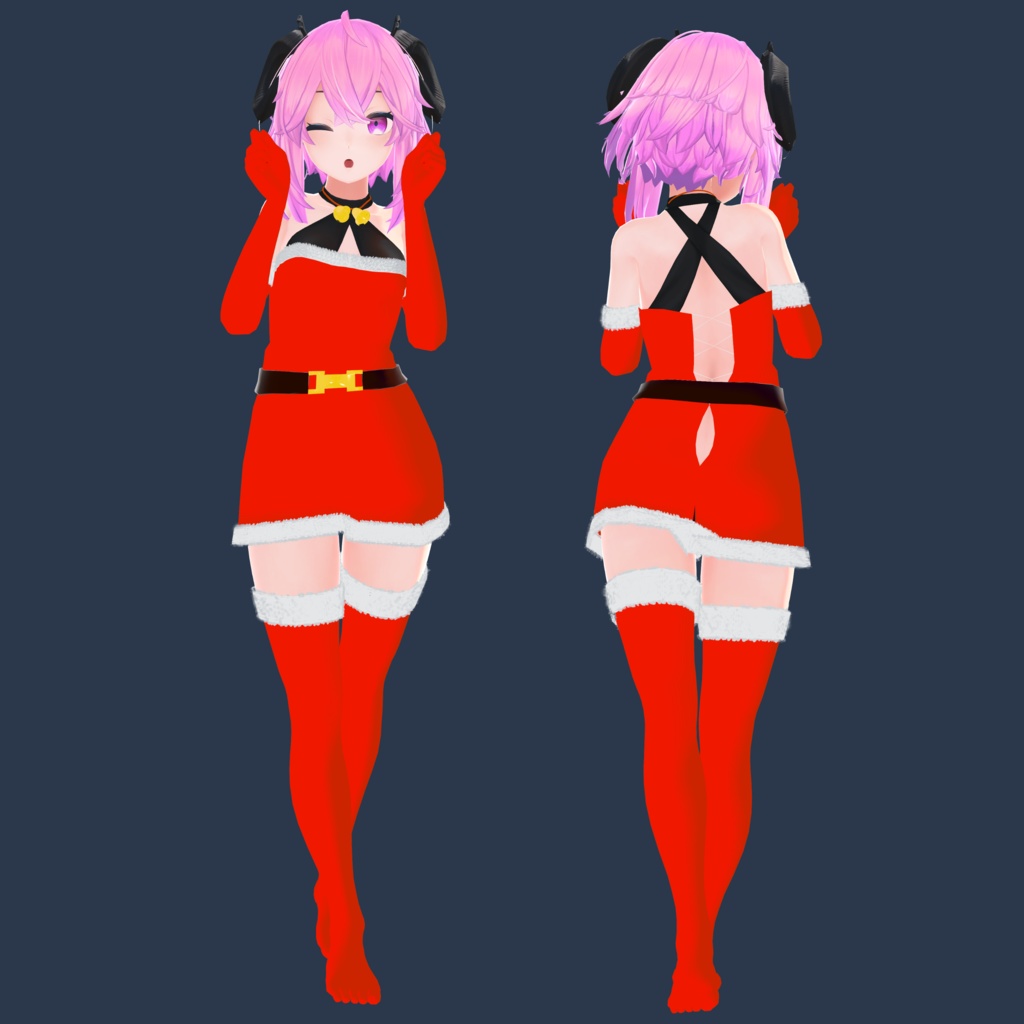 【シェイプキー対応】メリノちゃん用サンタドレス