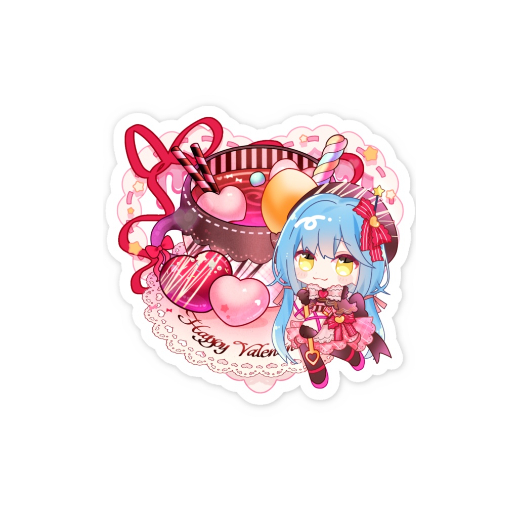 バレンタインステッカー
