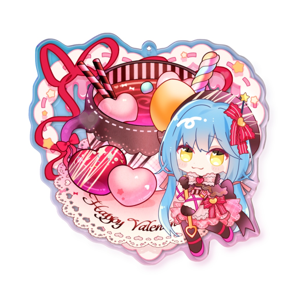 バレンタインオーロラアクリルキーホルダー