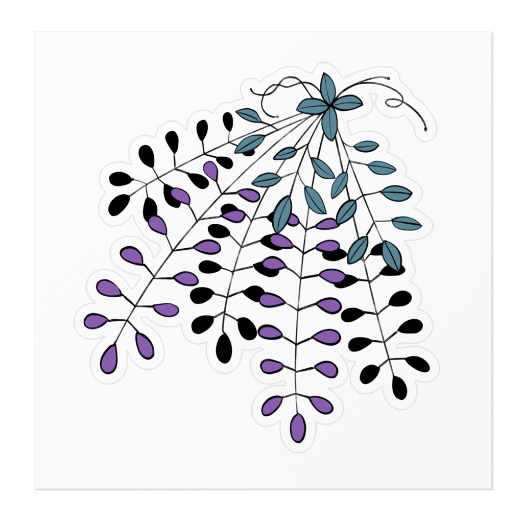 花札ステッカー【藤】