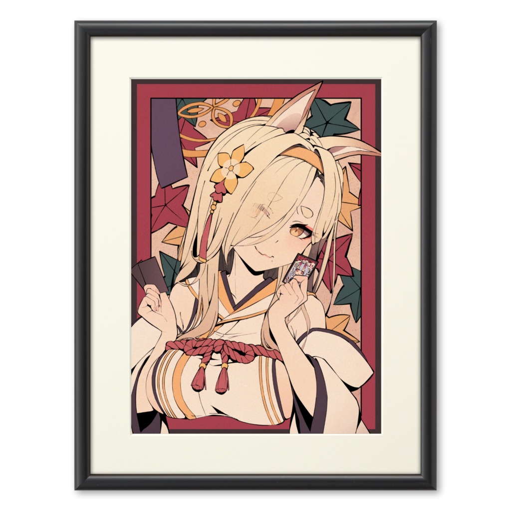 【誕生月花札】桑上カホ【10月】(複製画)