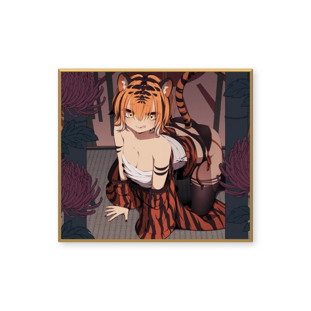 「ギャル虎」色紙 / “Gal Tiger” (Art Print on Board)