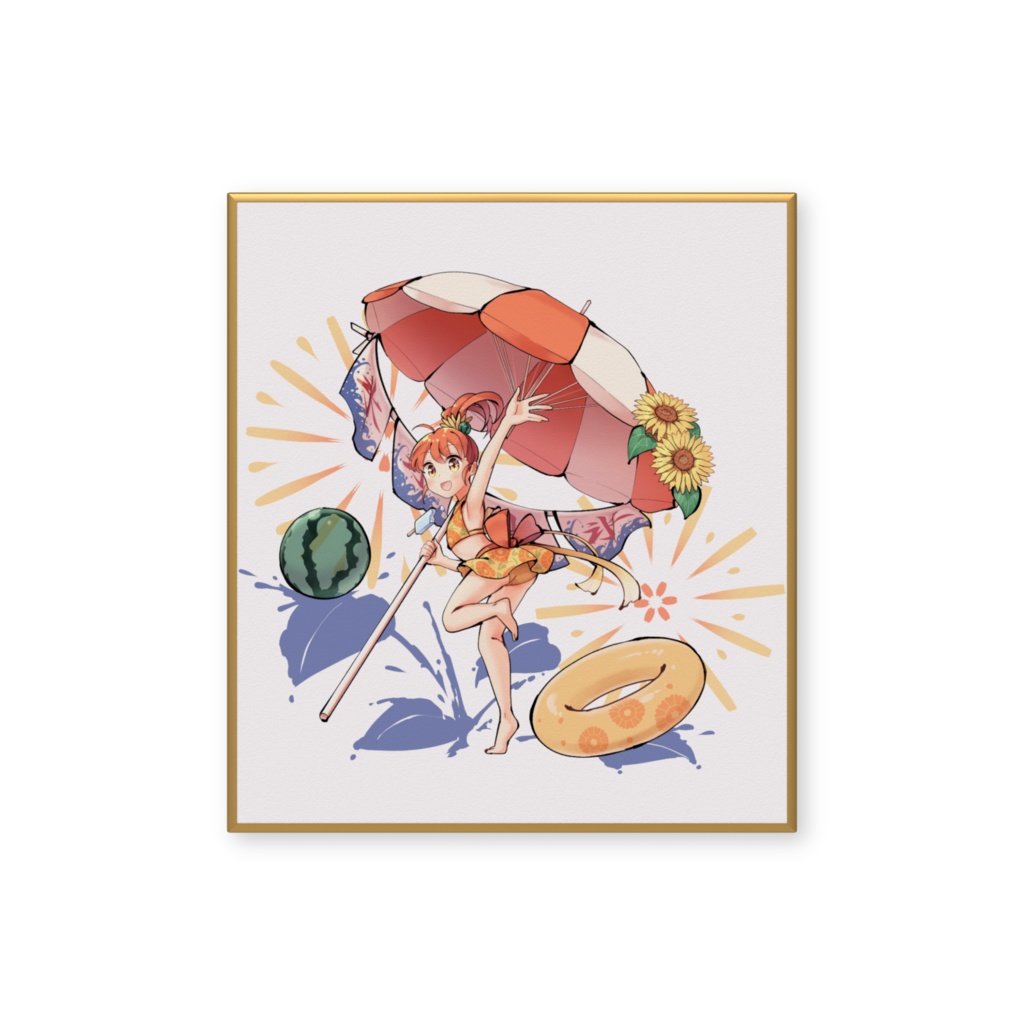 「夏」色紙 /“Summer” (Art Print on Board)