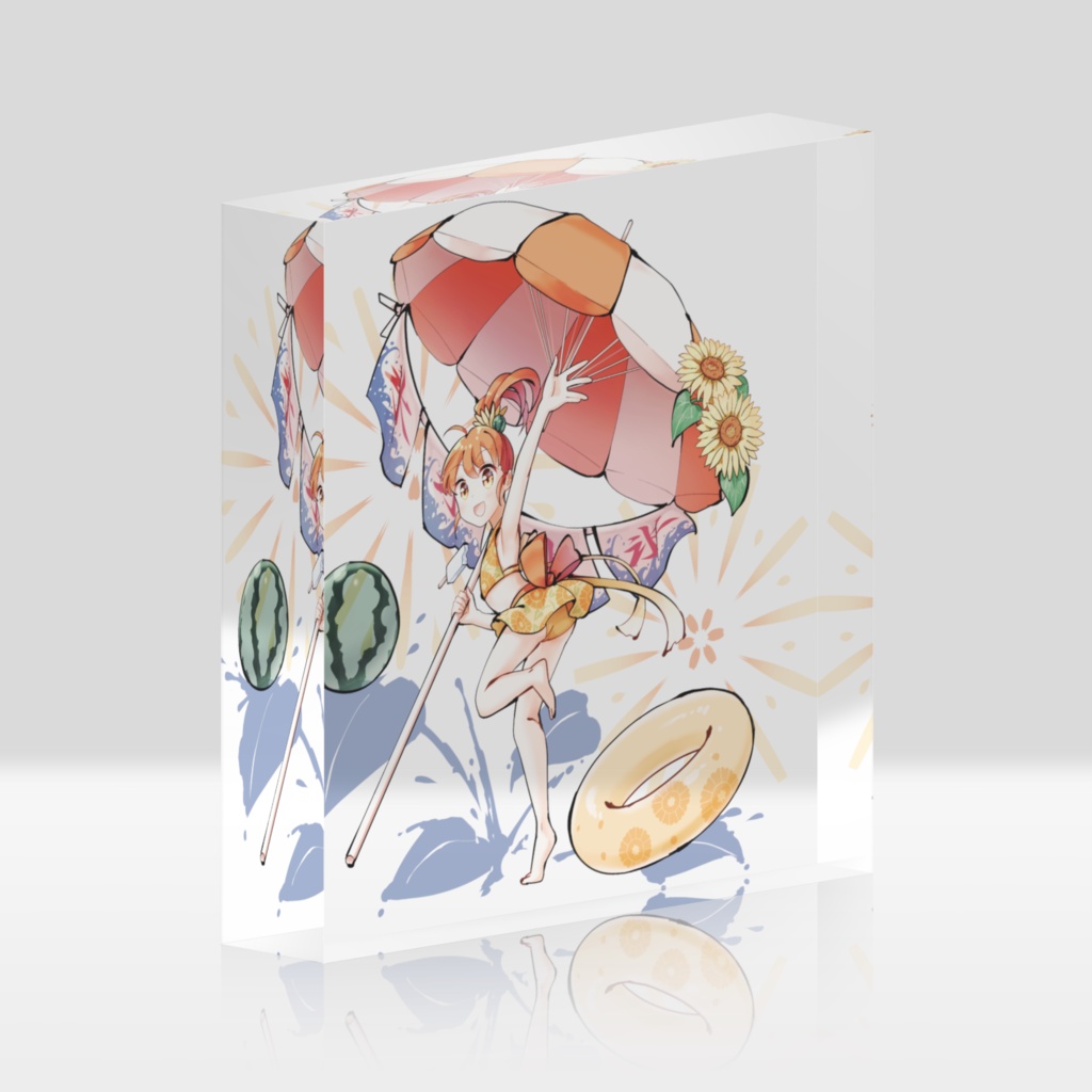 「夏」アクリルブロック /“Summer” (Acrylic Block)