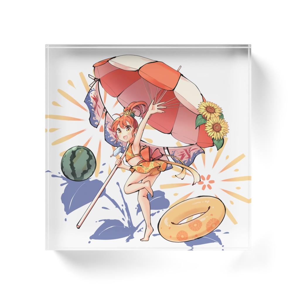 「夏」アクリルブロック /“Summer” (Acrylic Block)