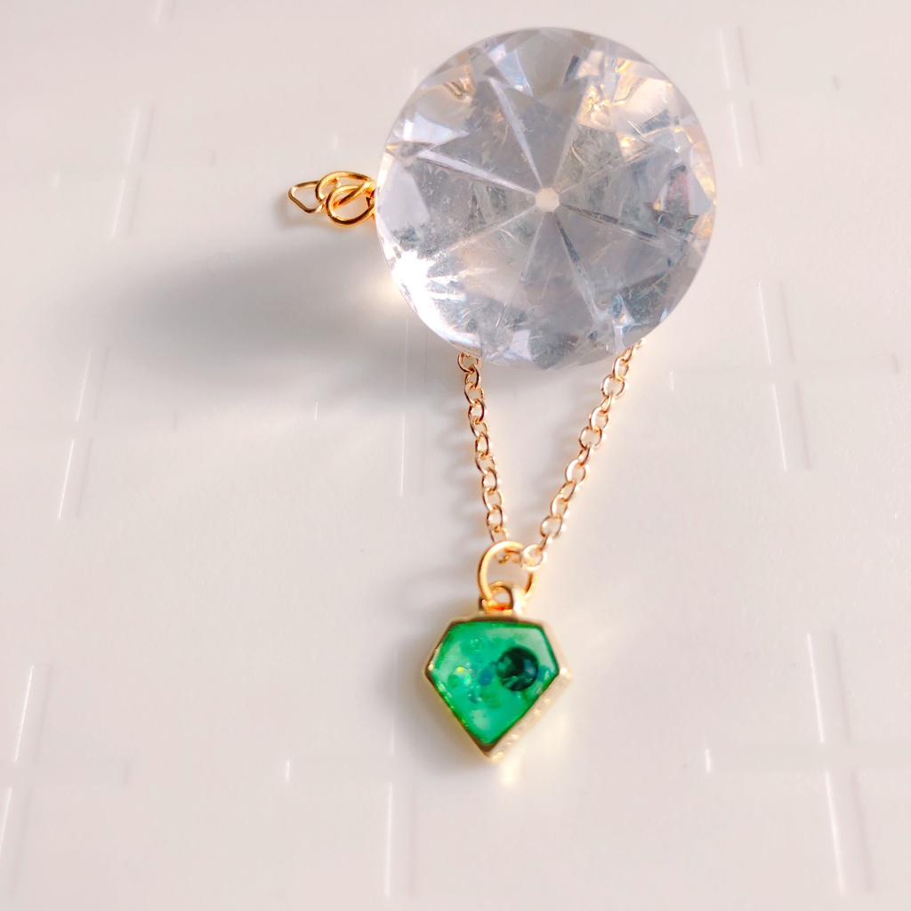 煌くダイヤ風ぬい用ネックレス