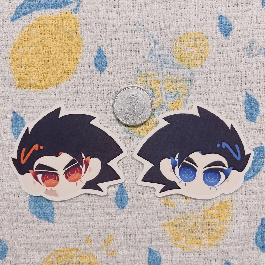 表裏双子アクキーデザインステッカー