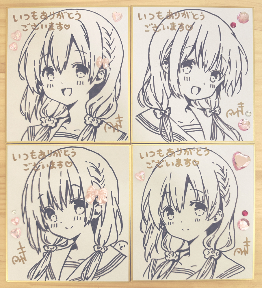 桜木ひな子 ꒱ 直筆ミニ色紙 - MARCH - BOOTH