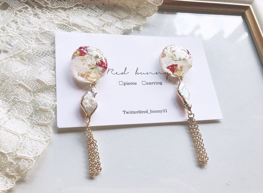 刀剣乱舞　イメージピアスorイヤリング　鶴丸国永