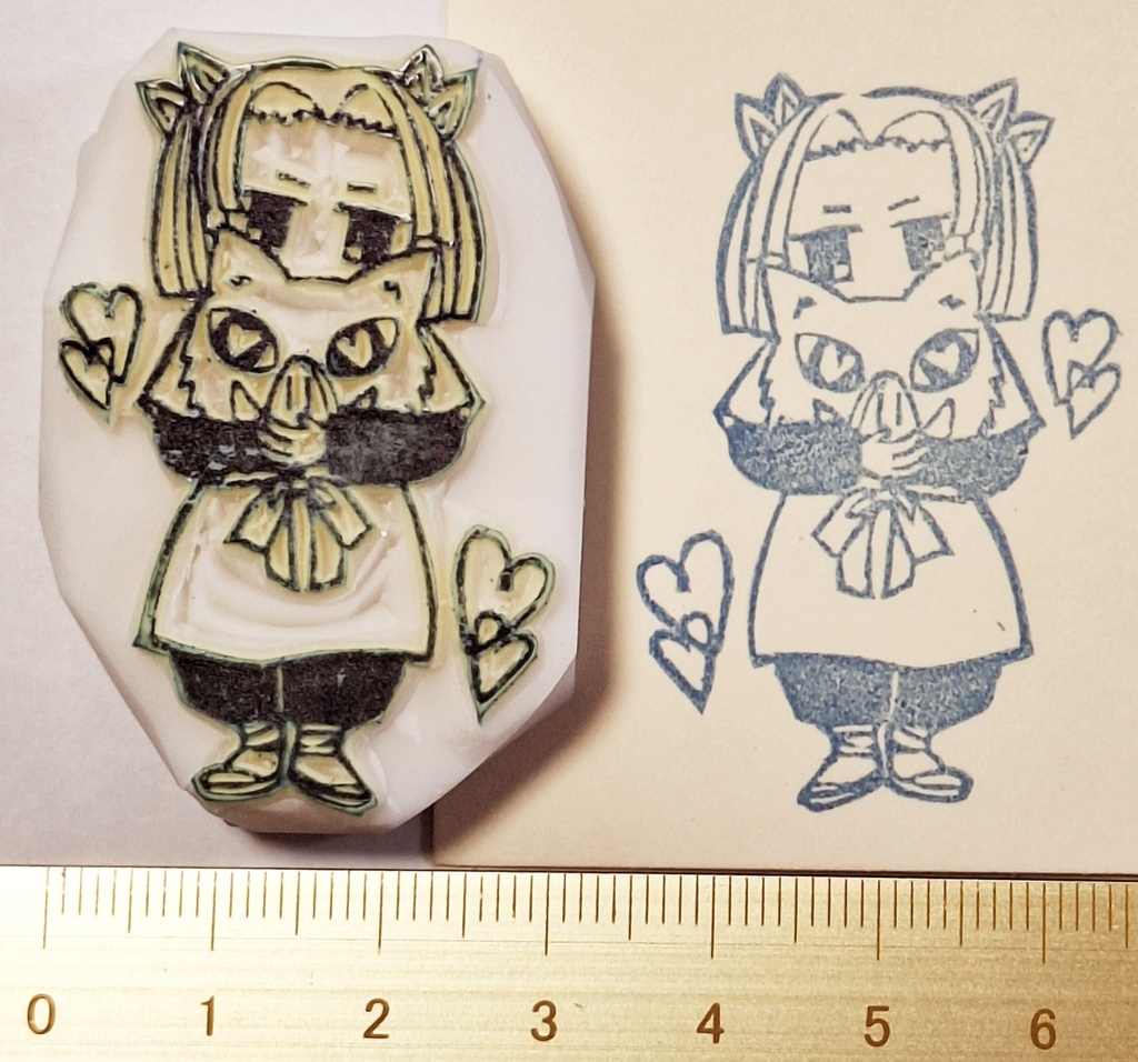 ミニミニ消しゴムはんこアオちタイプ