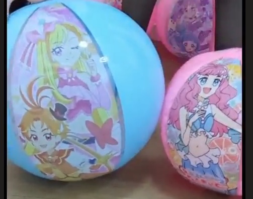 ビーチボール/浮き輪・inflatable、巨大化チャレンジ失敗POP