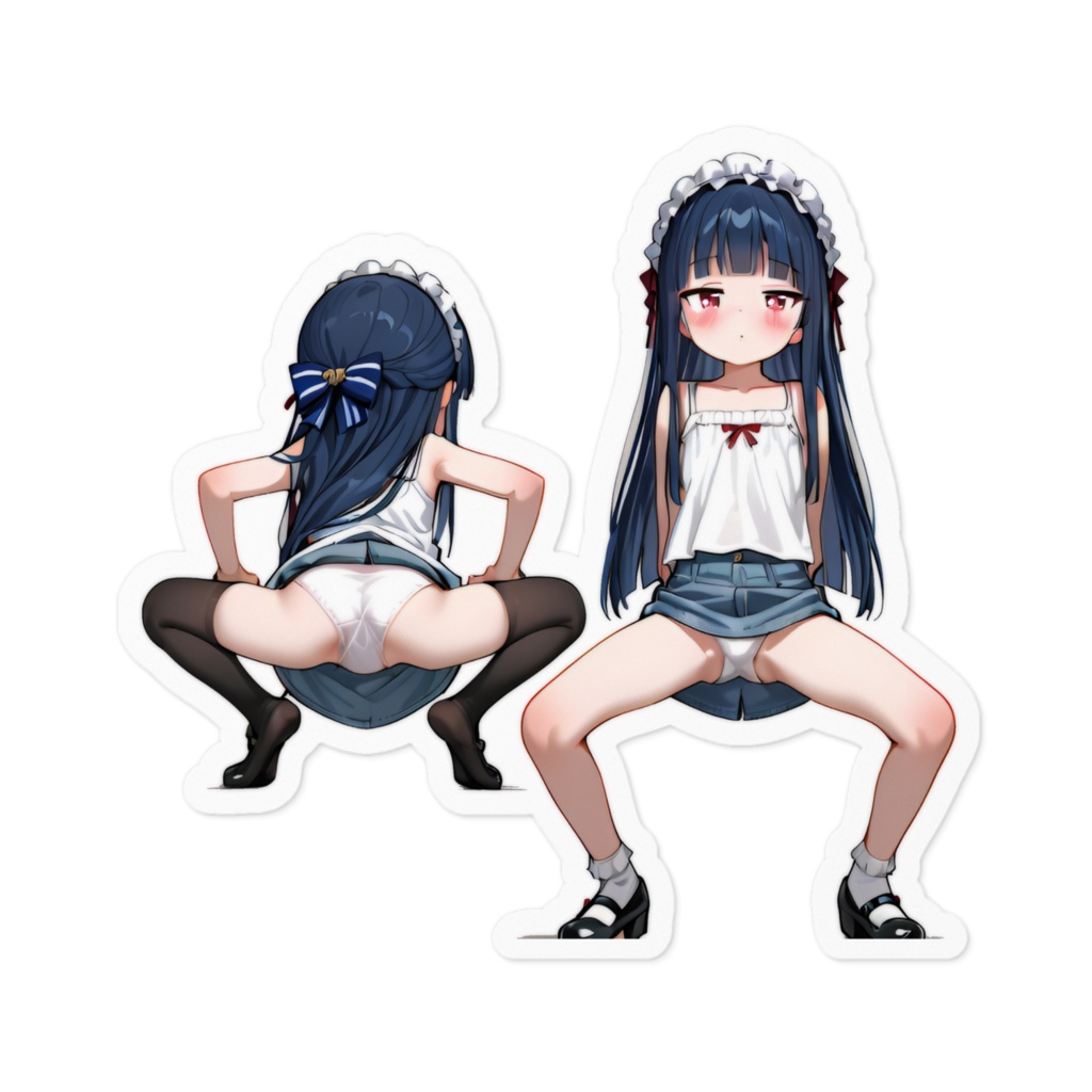 佐城雪美（U149）ガニ股蹲踞ステッカー（前後）
