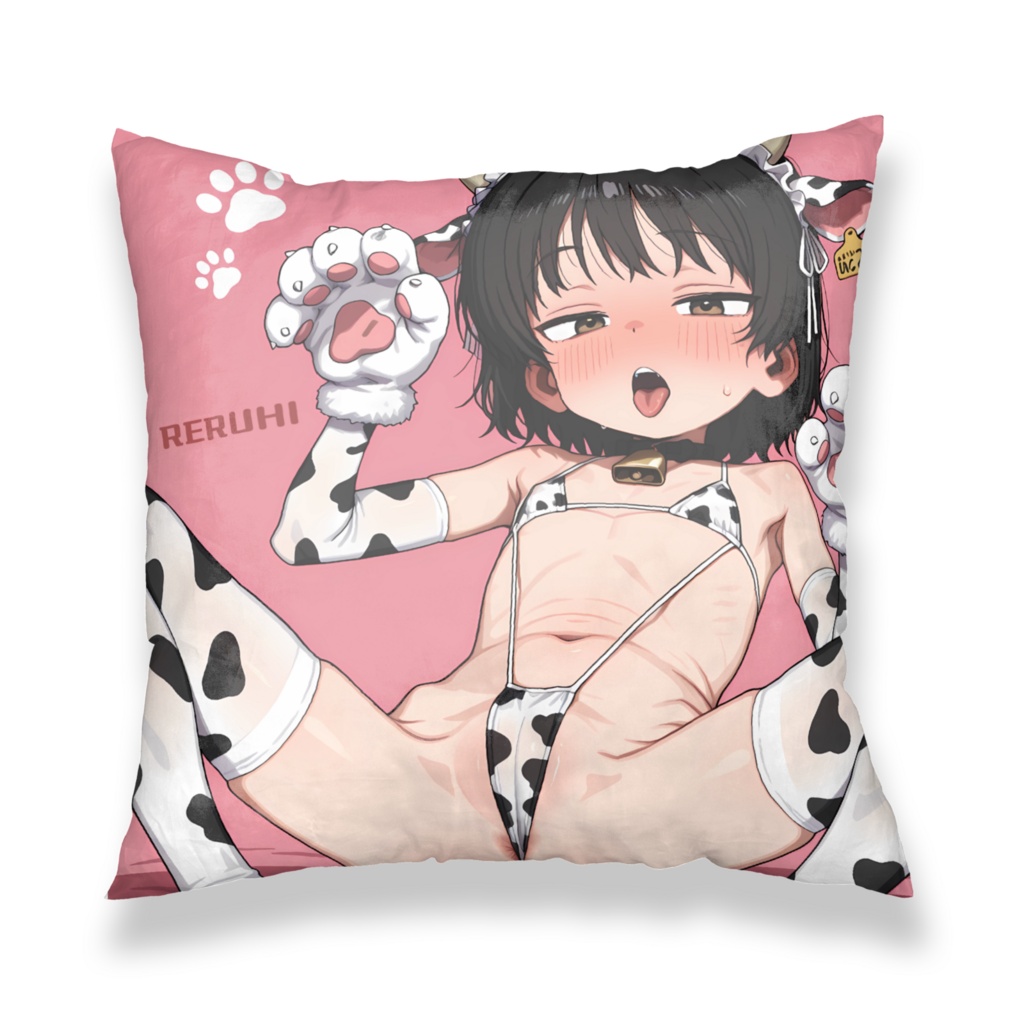 斎藤れるひ ブルー&ピンク両面クッションカバー