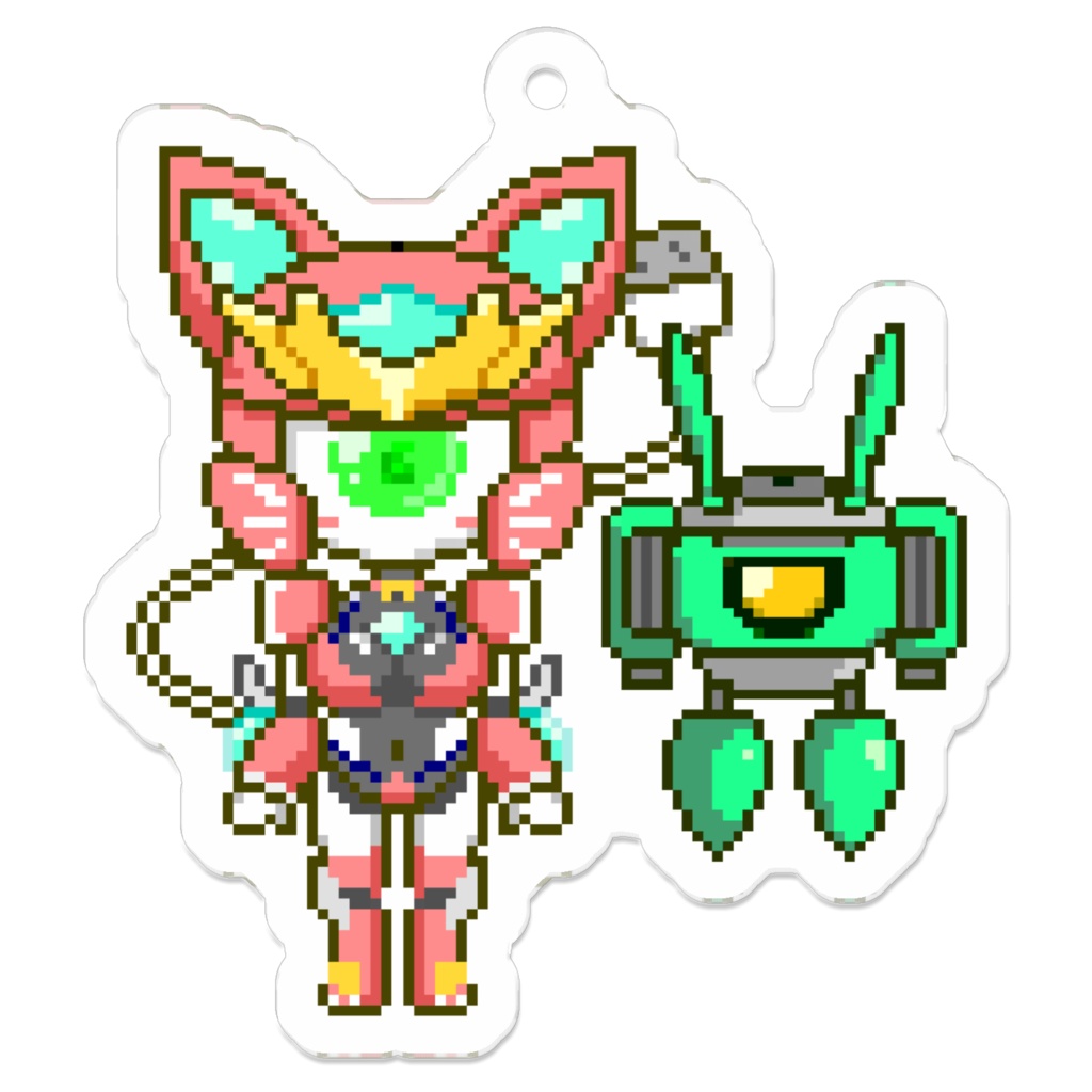 ドット絵なガンミィ＆ジットくんアクリルキーホルダー