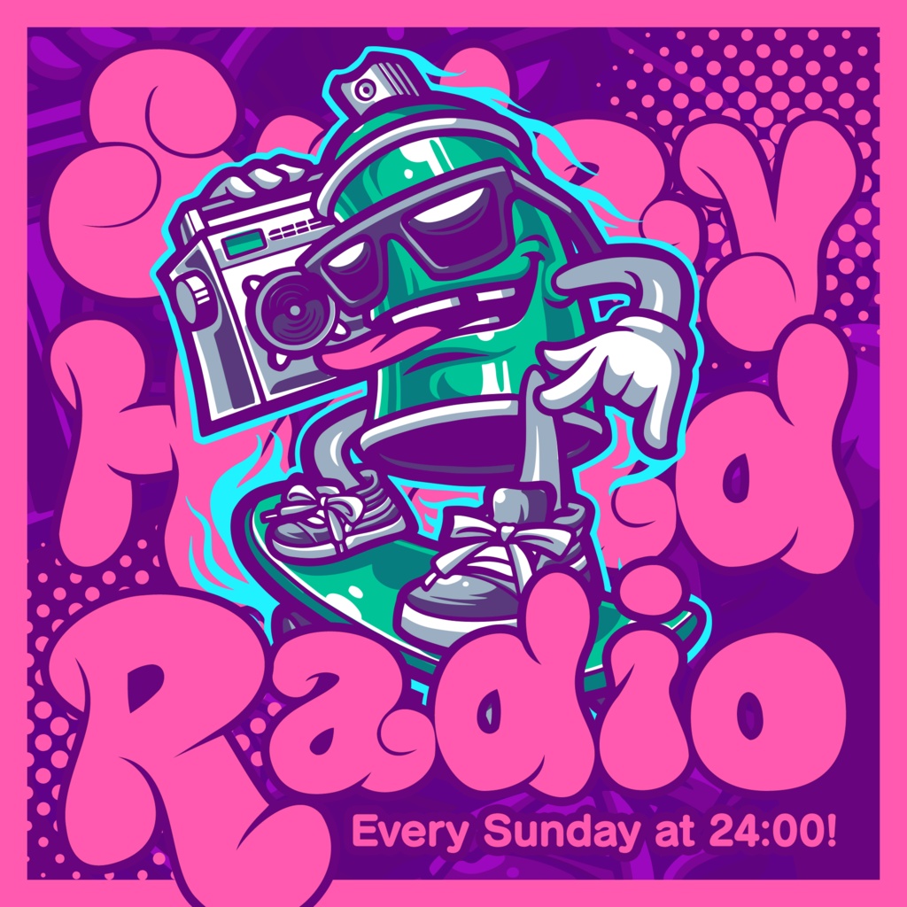 ポップでキュートなグラフィティフォント/Purun