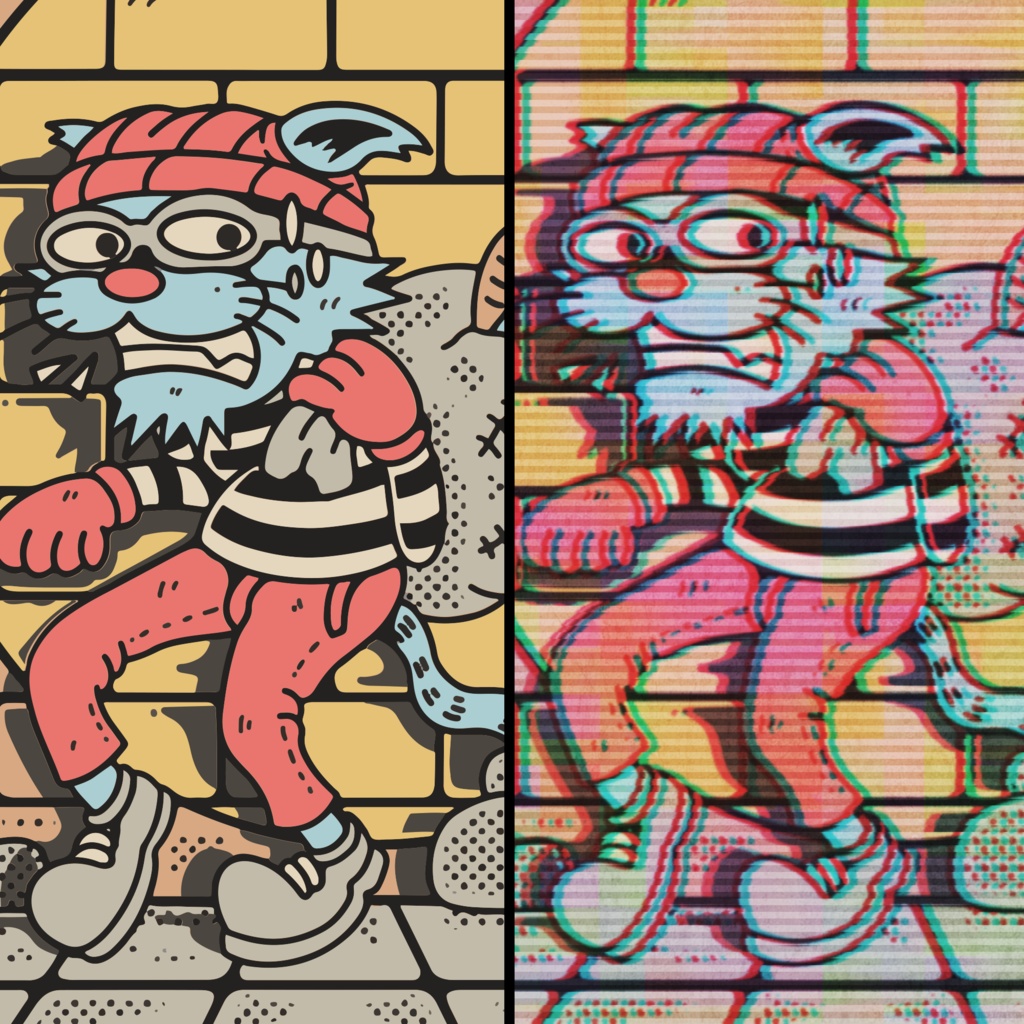 レトロなビデオ風に加工!VHSエフェクト(.psd)