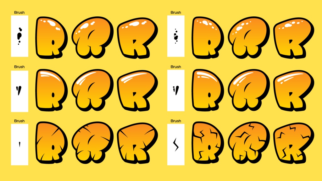 グラフィティやロゴに使えるIllustratorのブラシセット(39点収録)