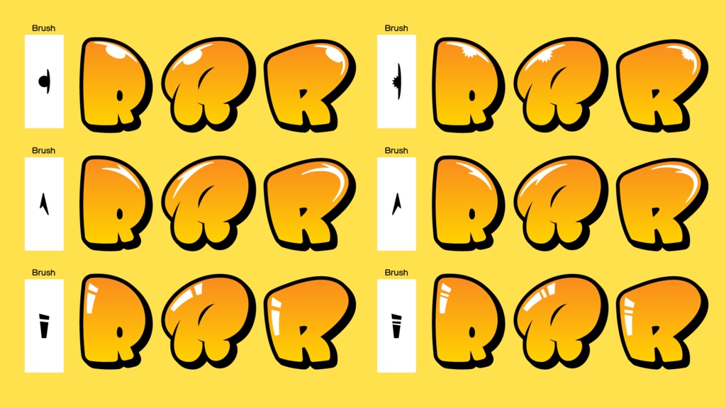 グラフィティやロゴに使えるIllustratorのブラシセット(39点収録)