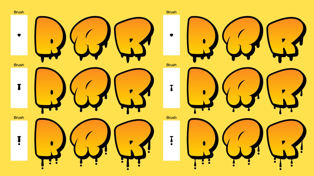 グラフィティやロゴに使えるIllustratorのブラシセット(39点収録)