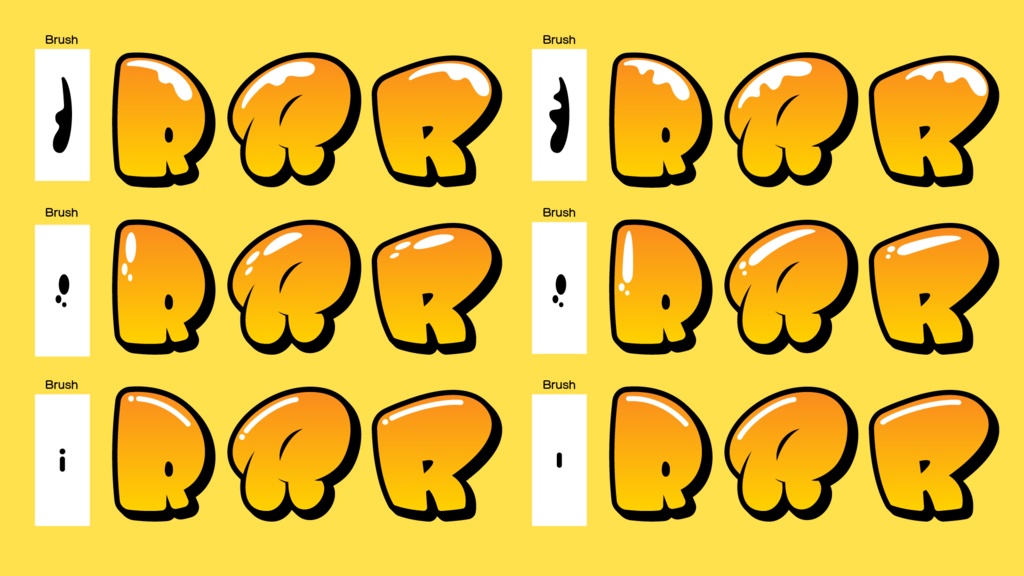 グラフィティやロゴに使えるIllustratorのブラシセット(39点収録)