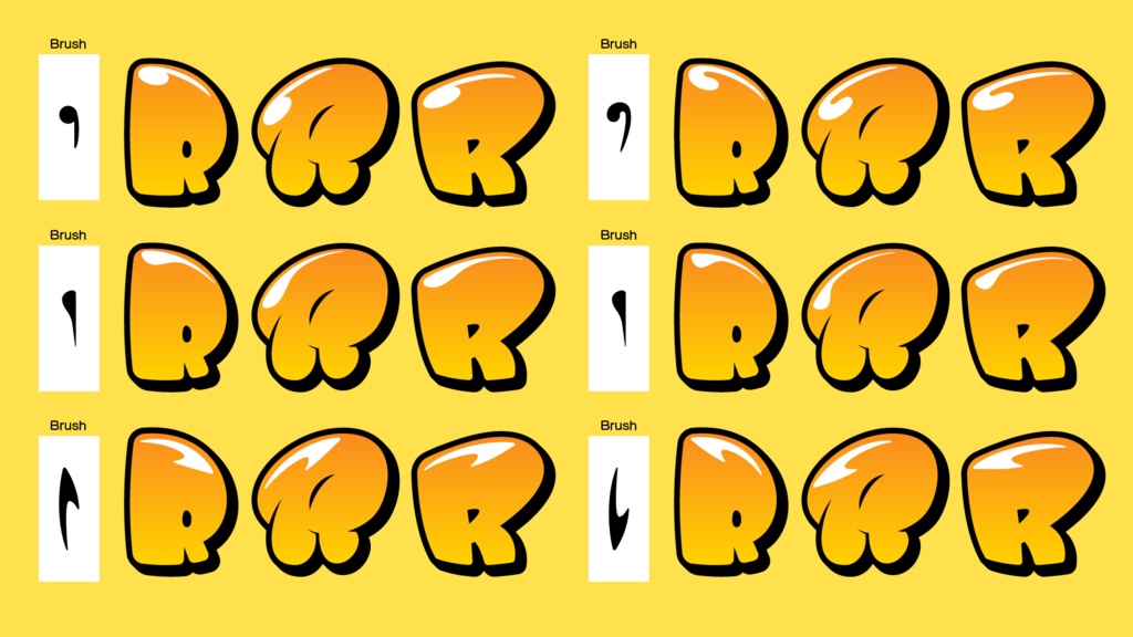 グラフィティやロゴに使えるIllustratorのブラシセット(39点収録)