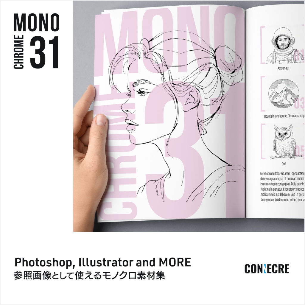 Fireflyのスタイル参照で使えるモノクロ素材集「Monochrome 31」