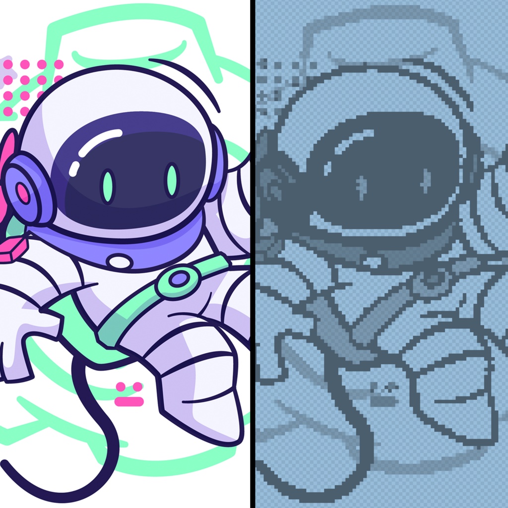 Photoshopでレトロゲーム風加工