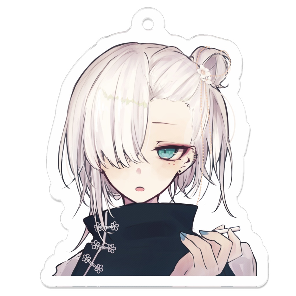 白髪チャイナ【アクリルキーホルダー】