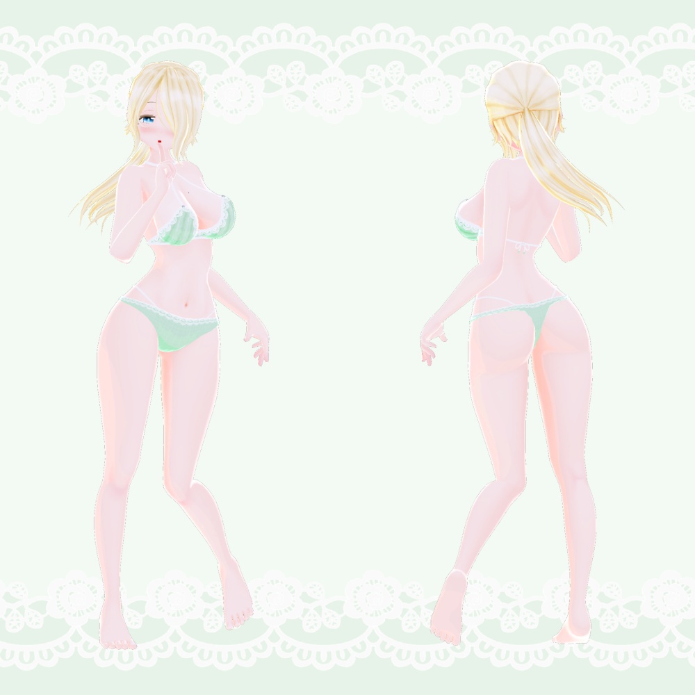 オリジナル3Dモデル「かいこつむぎ」(リメイク新・旧同梱)