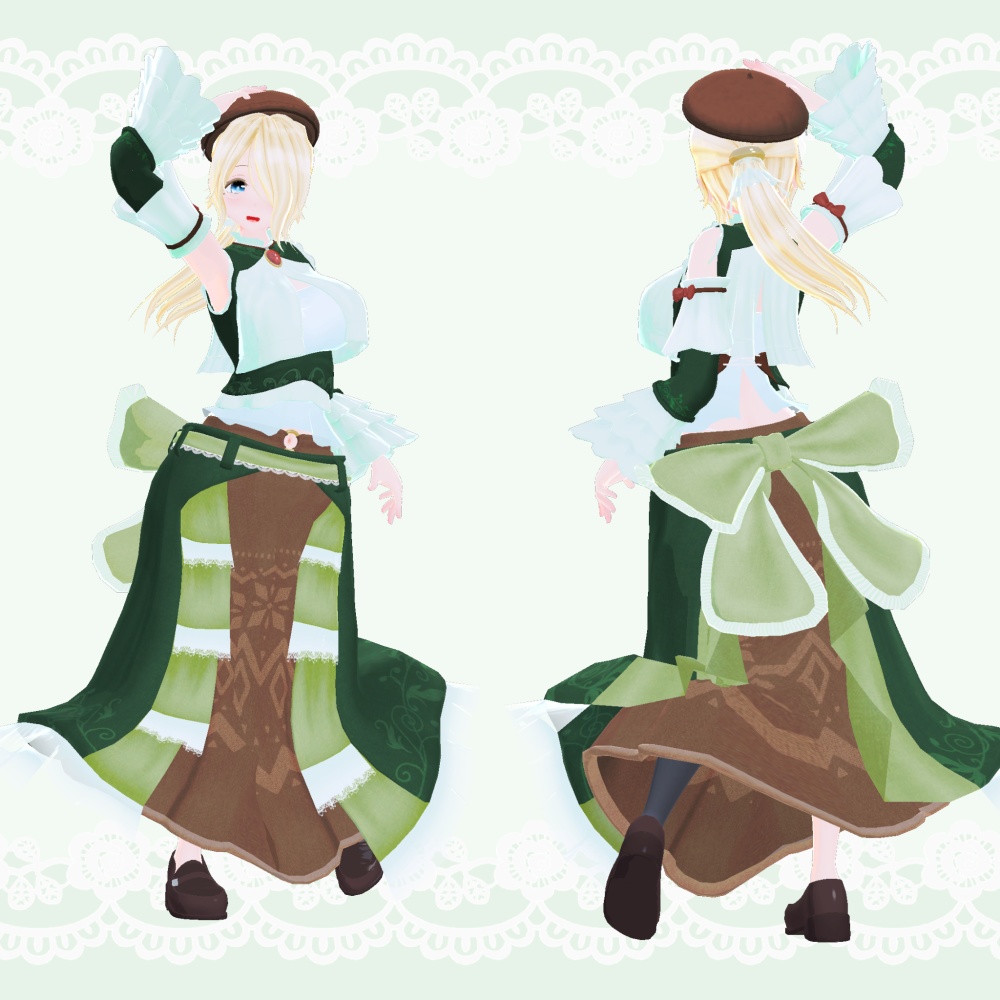 オリジナル3Dモデル「かいこつむぎ」(リメイク新・旧同梱)