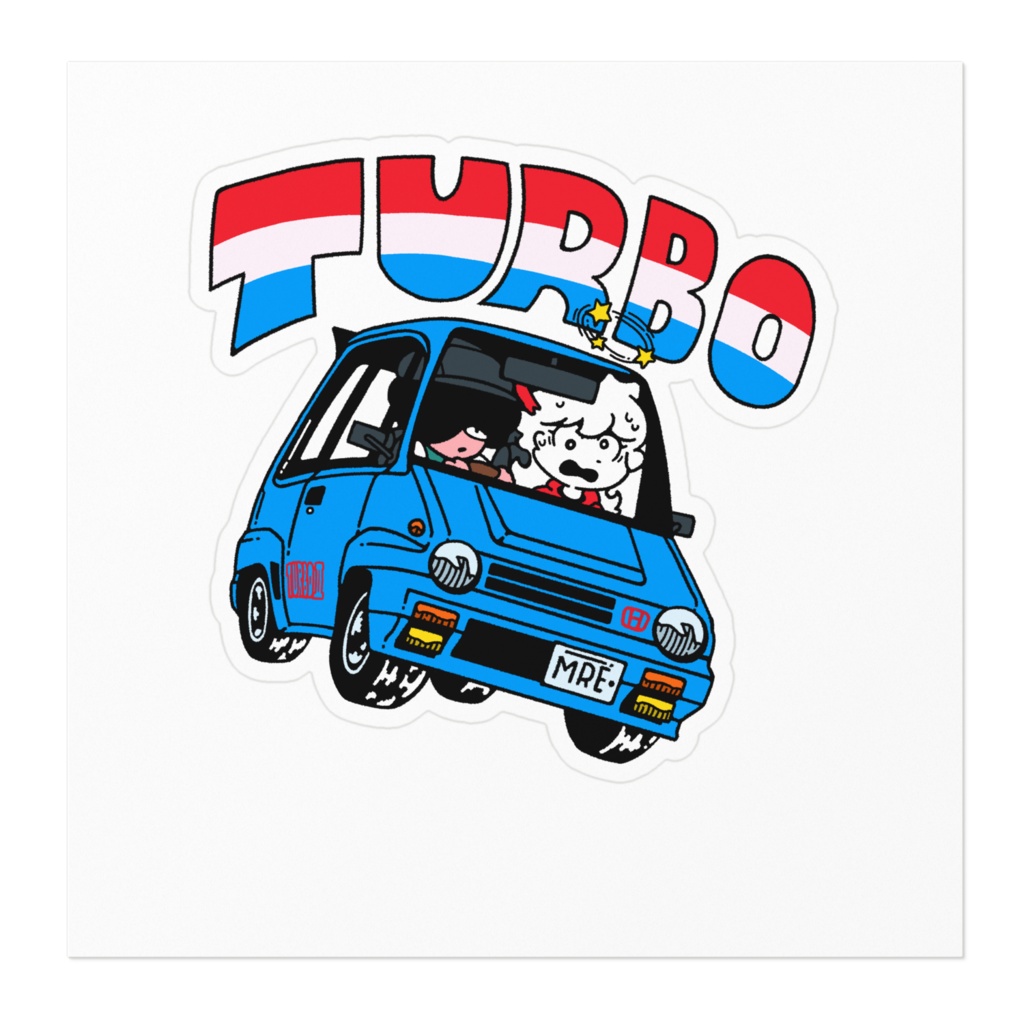 "TURBO Ⅱ" ステッカー (ロゴあり/なし)