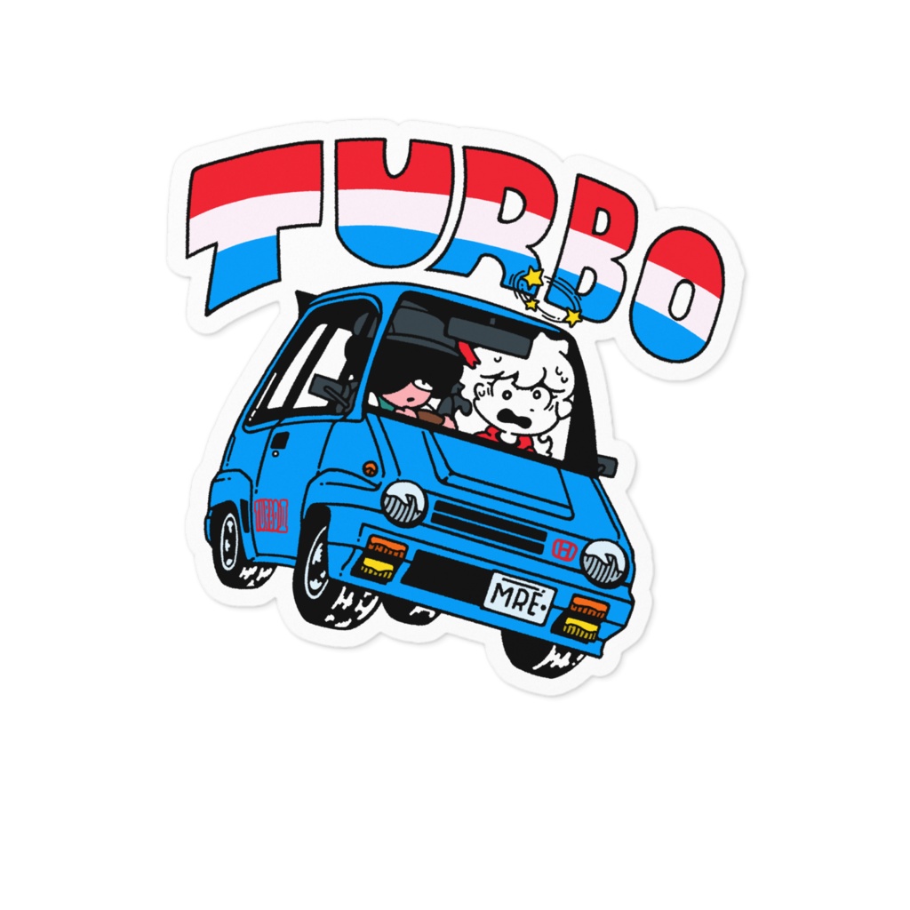 "TURBO Ⅱ" ステッカー (ロゴあり/なし)