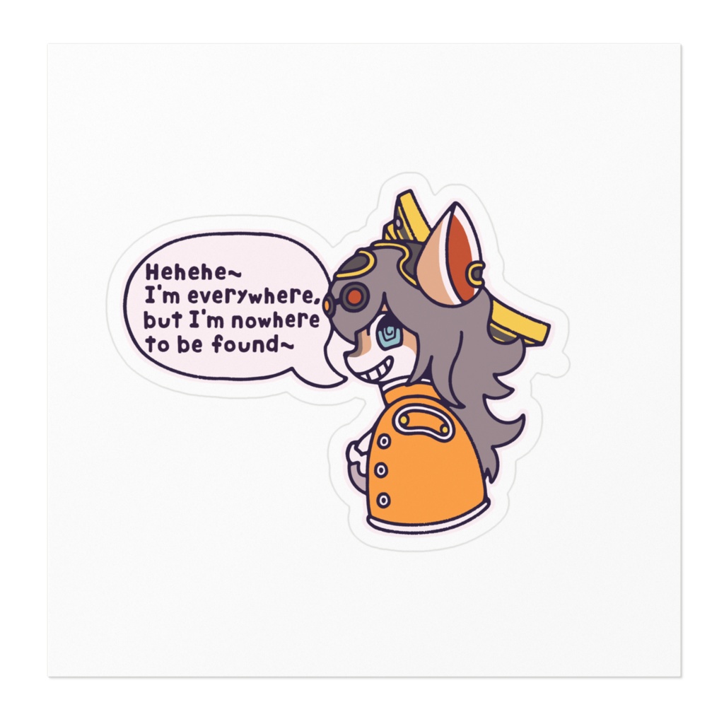 "Cheshire cat" ステッカー (L)