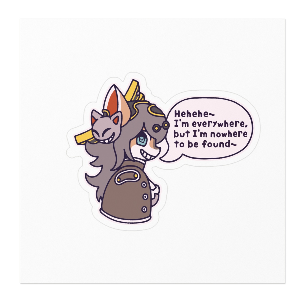 "Cheshire cat" ステッカー (R)