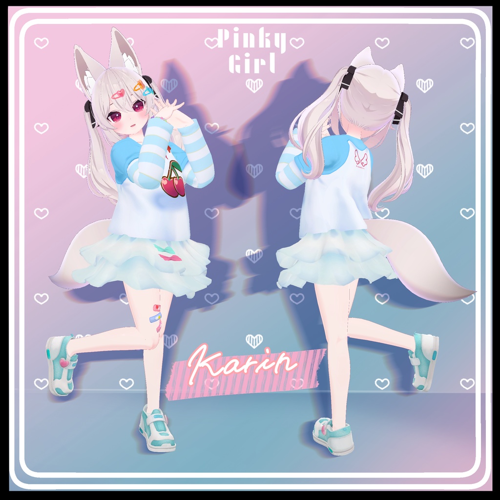 【複数アバター対応】Pinky Girl コーデセット #MeltyWear【MA対応】