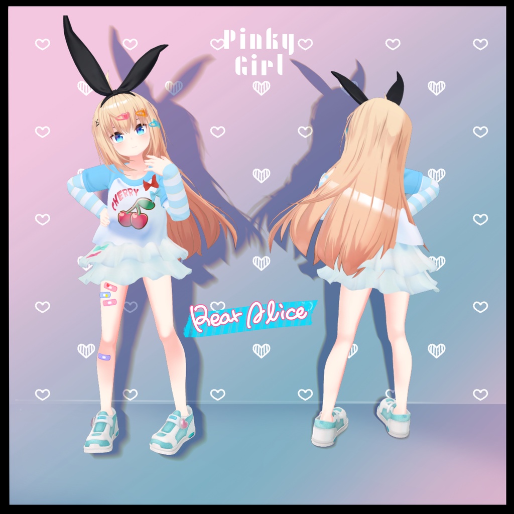 【複数アバター対応】Pinky Girl コーデセット #MeltyWear【MA対応】