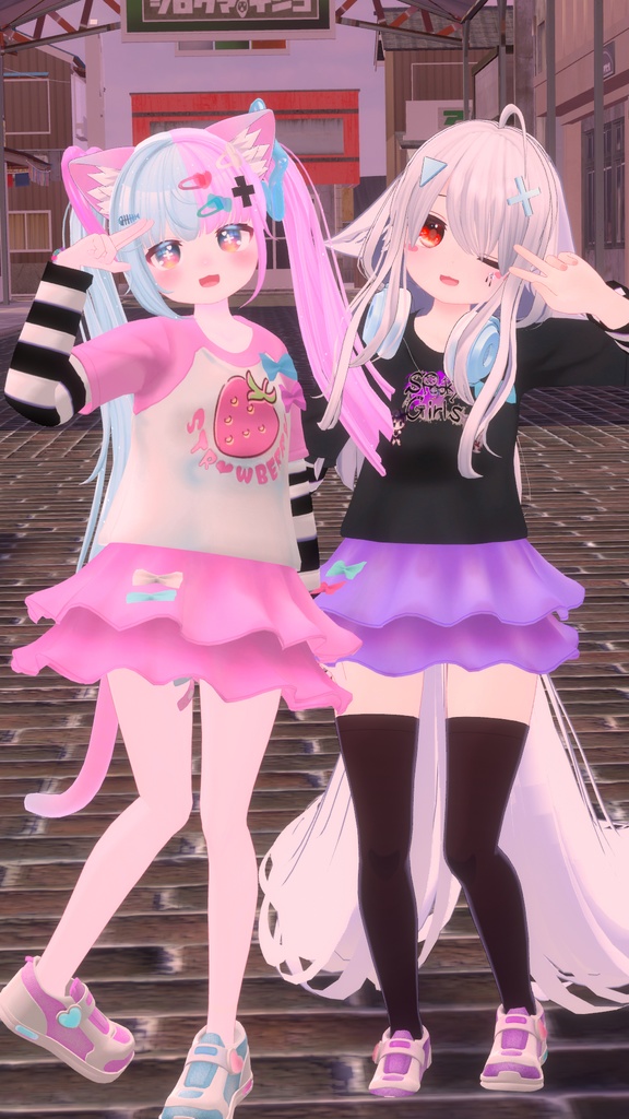 【複数アバター対応】Pinky Girl コーデセット #MeltyWear【MA対応】