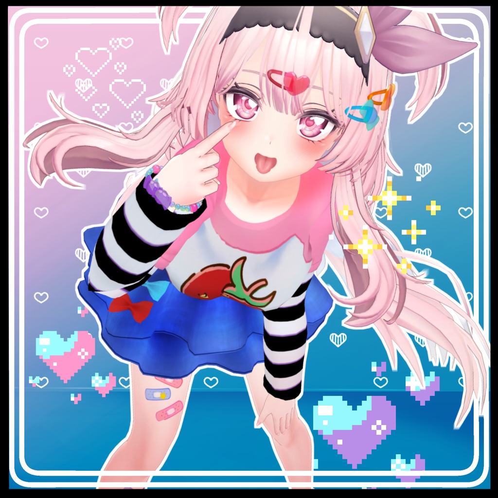 【複数アバター対応】Pinky Girl コーデセット #MeltyWear【MA対応】
