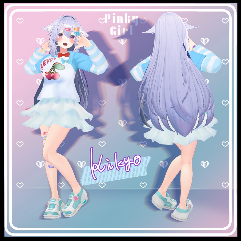 【複数アバター対応】Pinky Girl コーデセット #MeltyWear【MA対応】