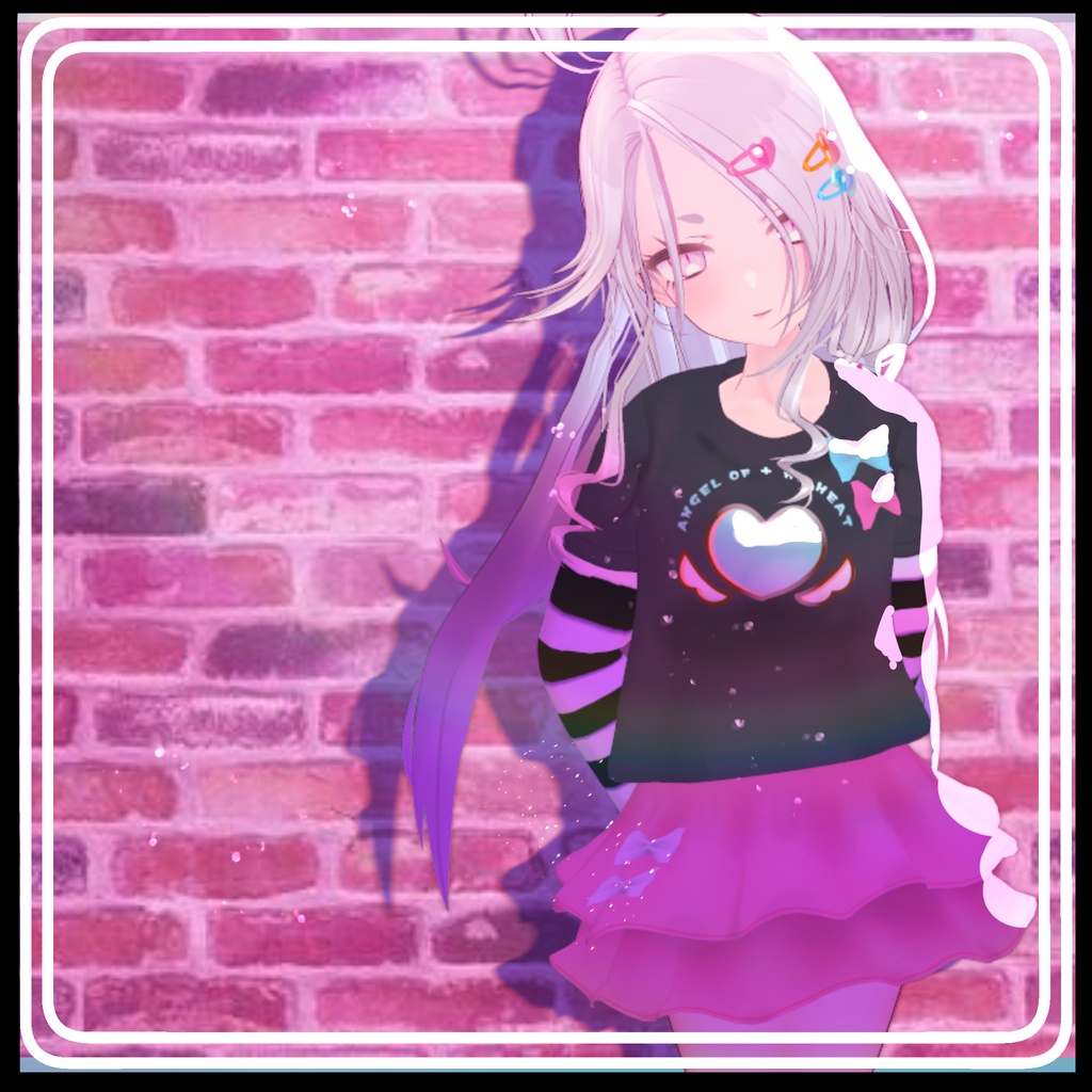 【複数アバター対応】Pinky Girl コーデセット #MeltyWear【MA対応】