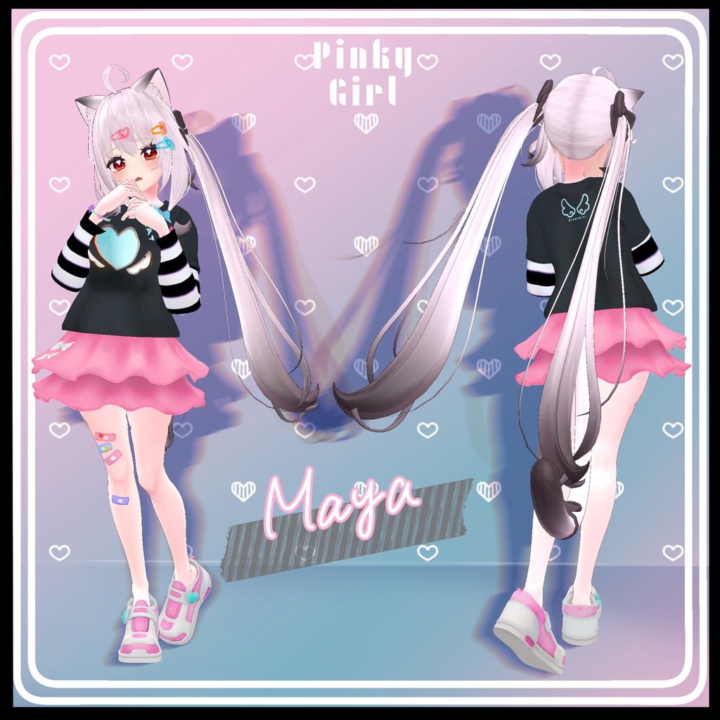 【複数アバター対応】Pinky Girl コーデセット #MeltyWear【MA対応】