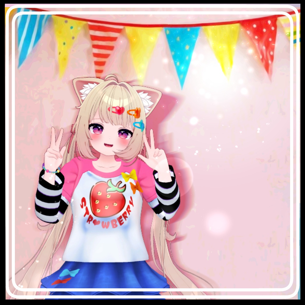 【複数アバター対応】Pinky Girl コーデセット #MeltyWear【MA対応】