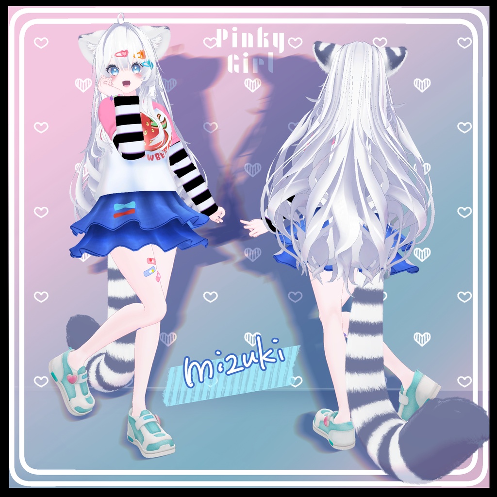 【複数アバター対応】Pinky Girl コーデセット #MeltyWear【MA対応】