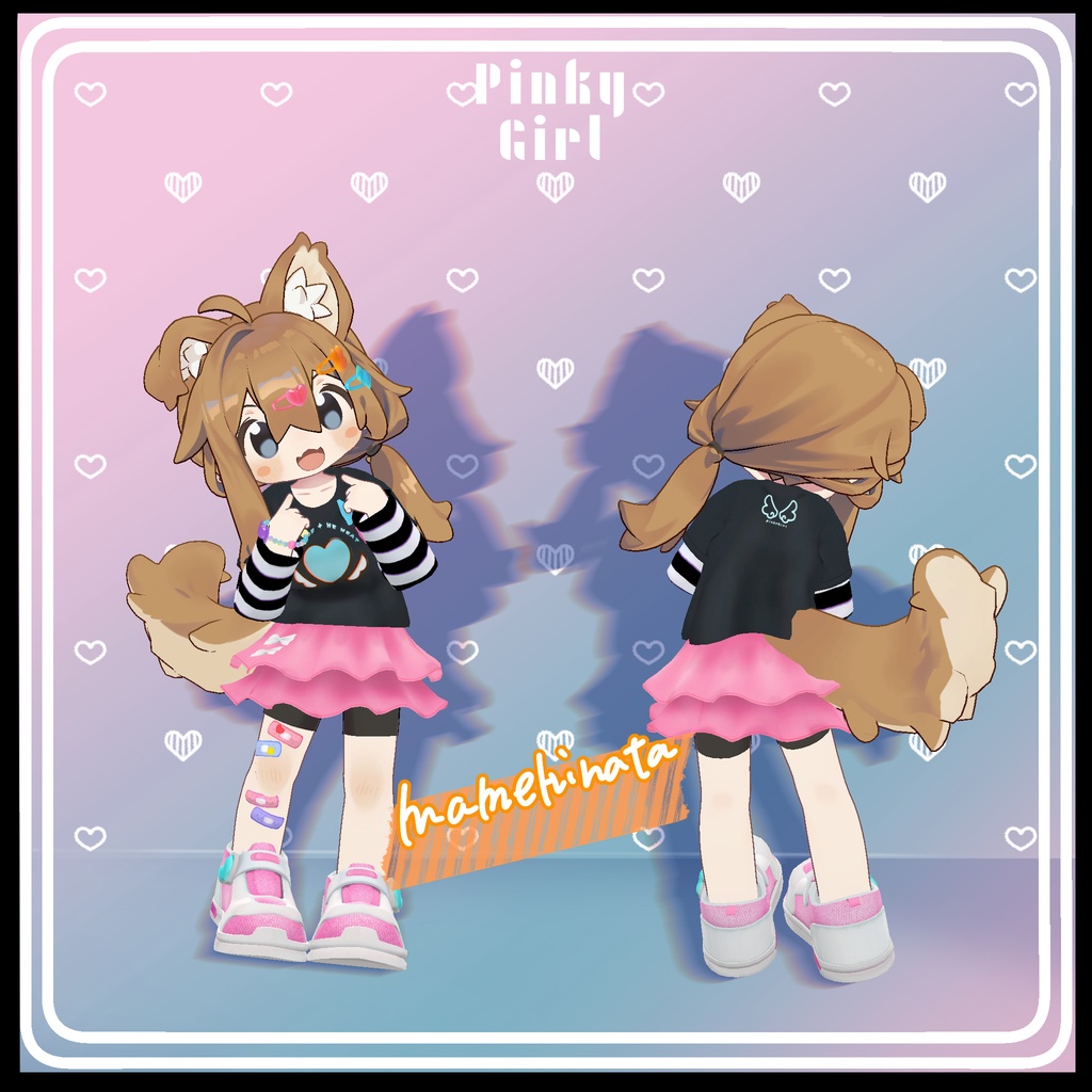 【複数アバター対応】Pinky Girl コーデセット #MeltyWear【MA対応】