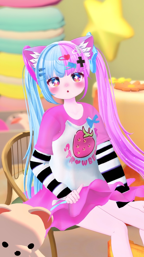 【複数アバター対応】Pinky Girl コーデセット #MeltyWear【MA対応】