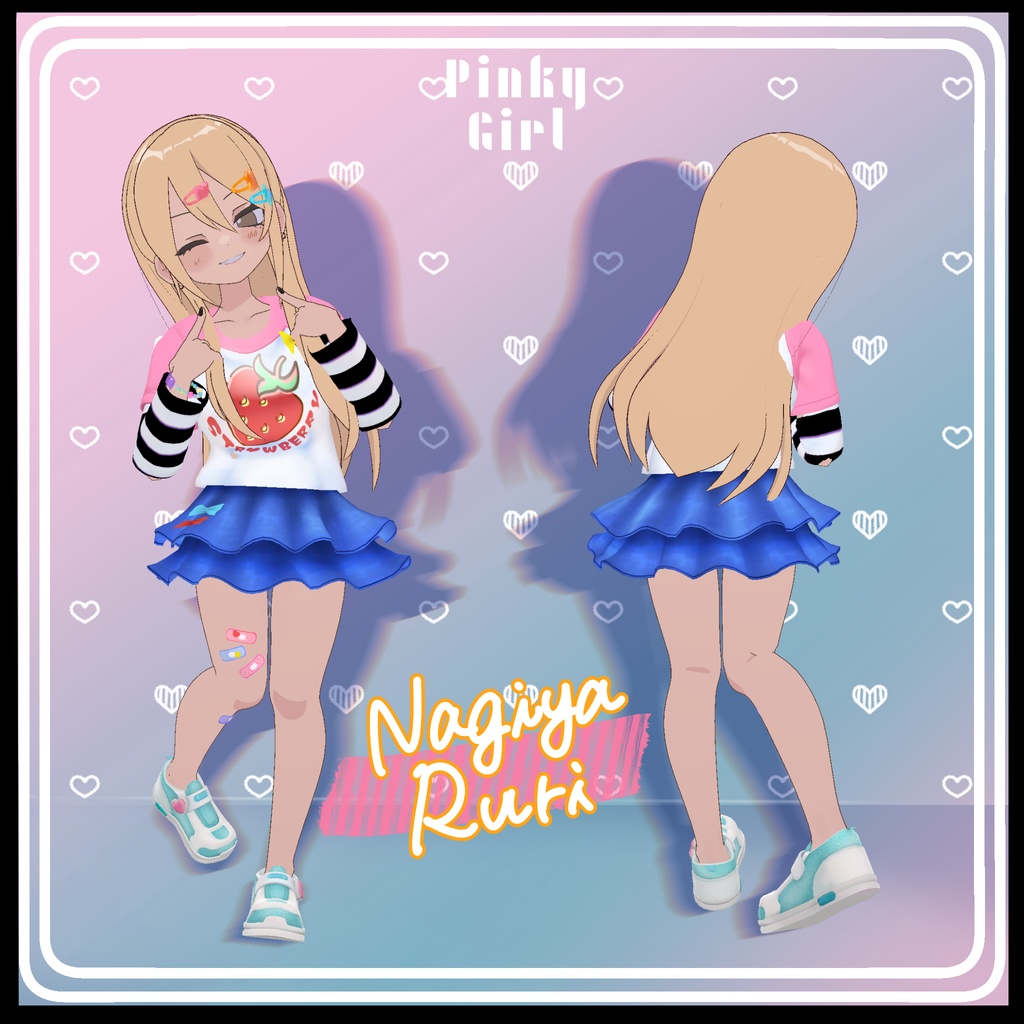 【複数アバター対応】Pinky Girl コーデセット #MeltyWear【MA対応】