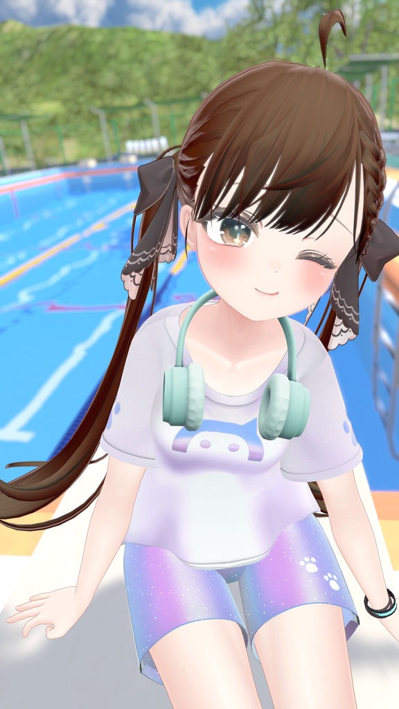 【複数アバター対応】Running Cat スポーツコーデセット #MeltyWear【MA対応】