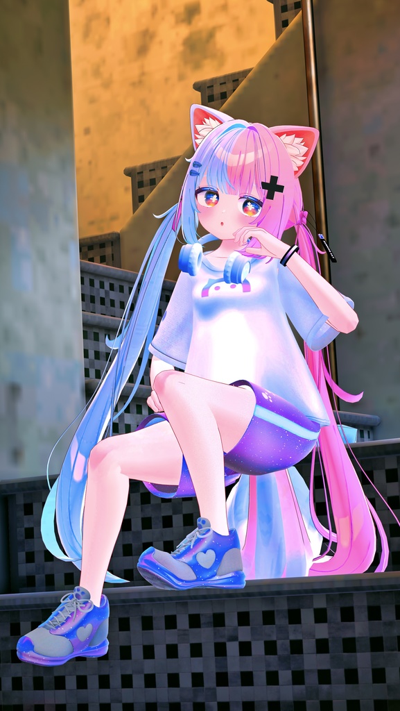 【複数アバター対応】Running Cat スポーツコーデセット #MeltyWear【MA対応】