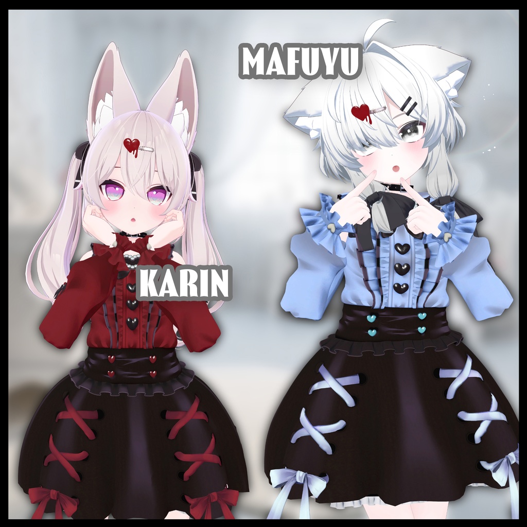 【AFKモーション付】【複数アバター対応】地雷ロリータ コーデセット #MeltyWear【MA対応】